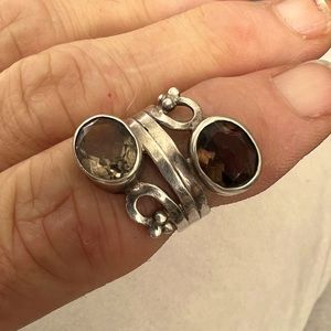 925 with Smokey Quartz ring